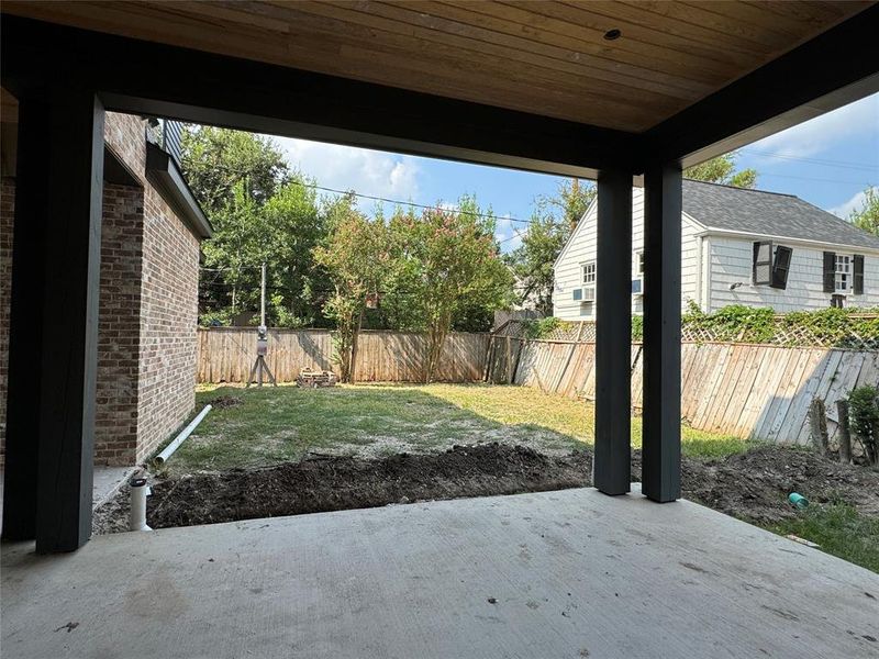 View of the backyard. Under construction as of 8/22/24.