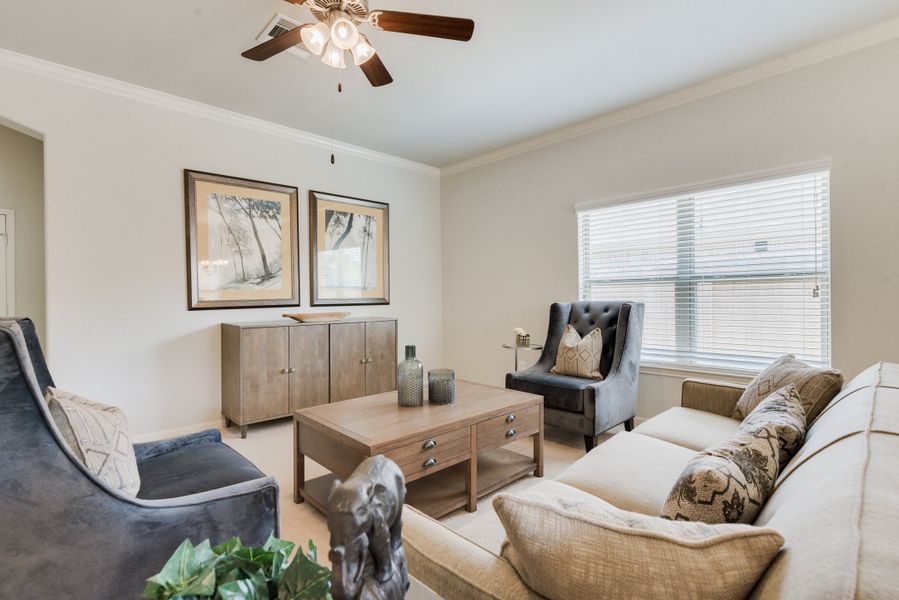 Representative furnished interior of a home built from the Floor Plan 1754 by Colina Homes in Grand Magnolia, Magnolia (Image 17). Representative furnished interior of a home built from the Floor Plan 1754 by Colina Homes in Grand Magnolia, Magnolia (Image 17).