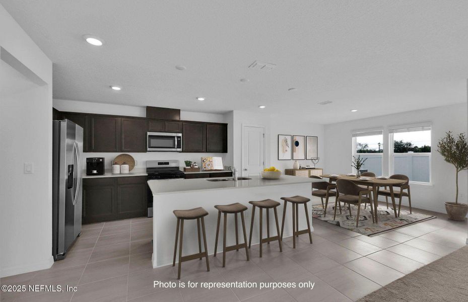 Furnished interior view inside a new home in Wells Landing, Jacksonville (Image 16). Furnished interior view inside a new home in Wells Landing, Jacksonville (Image 16).