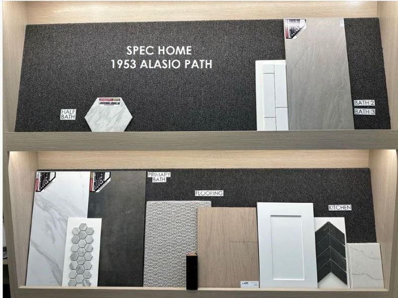 1953 Alasio Drive design selections! This home is currently under construction and selections are subject to change.