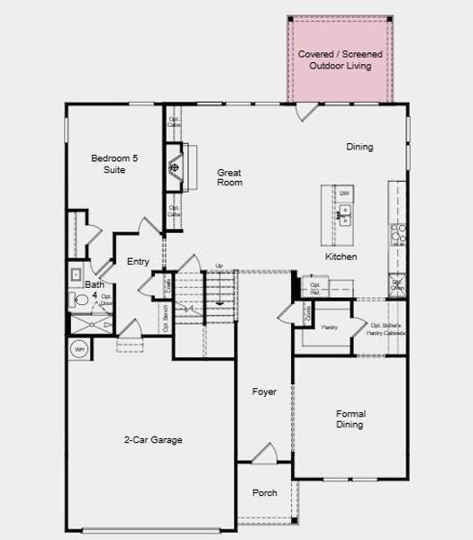 2D floor plan layout of this home in Bailey Fence, Dacula, GA (Image 4).
