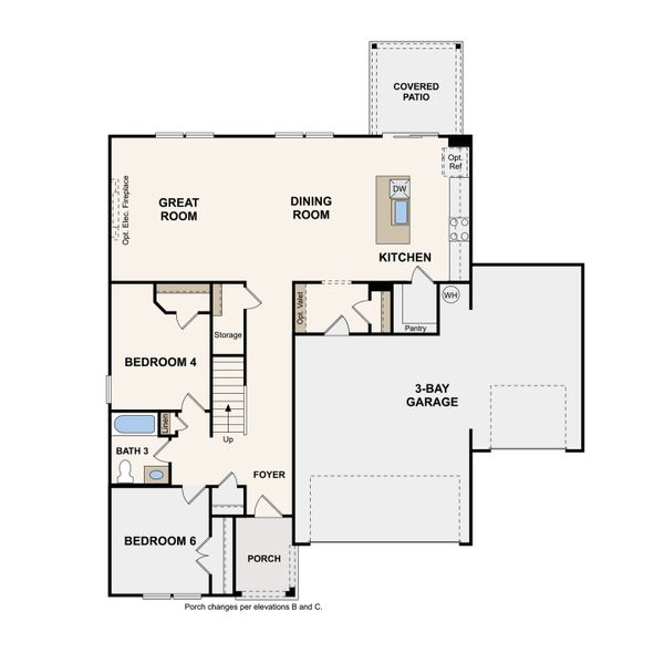 2D floor plan layout of this home in The Oaks, Mount Juliet, TN (Image 4).