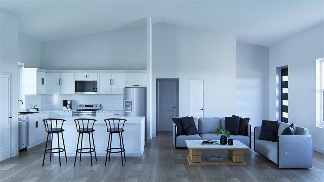 Furnished interior view inside a new home in , Citrus Springs (Image 29).