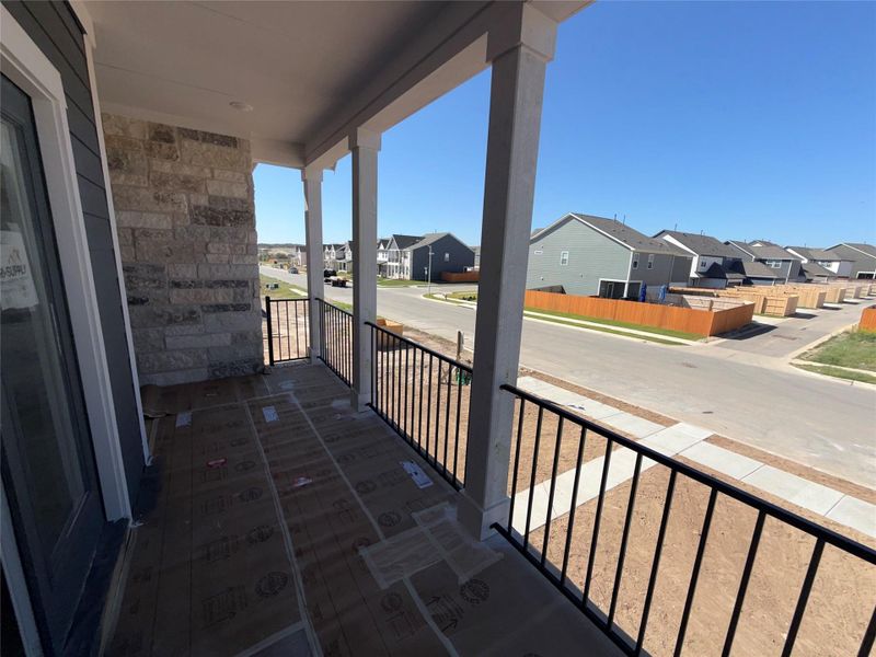 Exterior details and patio area of a home in Lariat, Liberty Hill (Image 3).