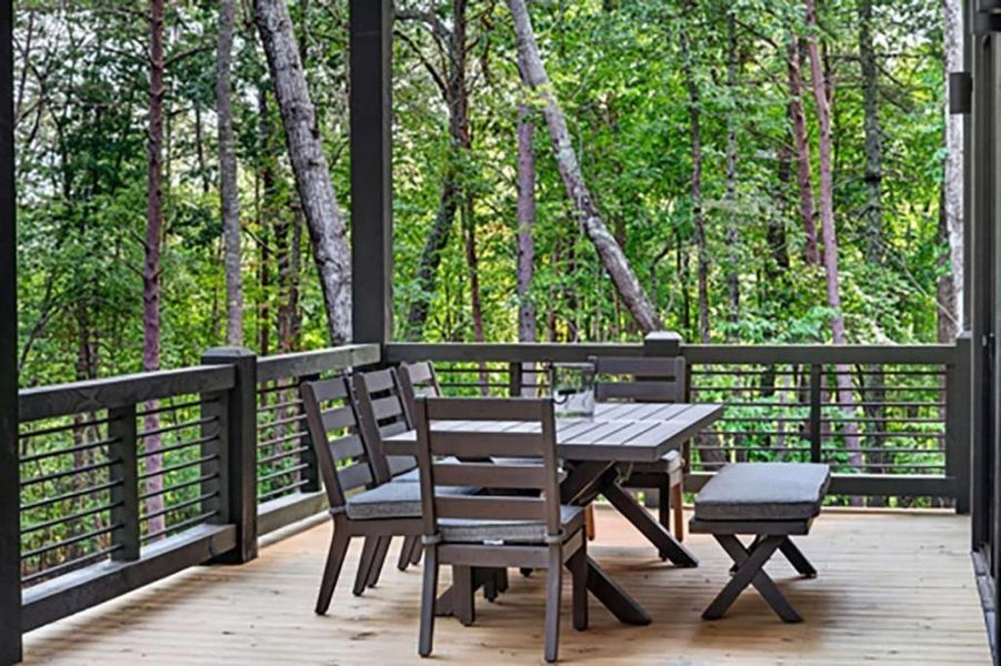 Exterior details and patio area of a home in , Blue Ridge (Image 19).