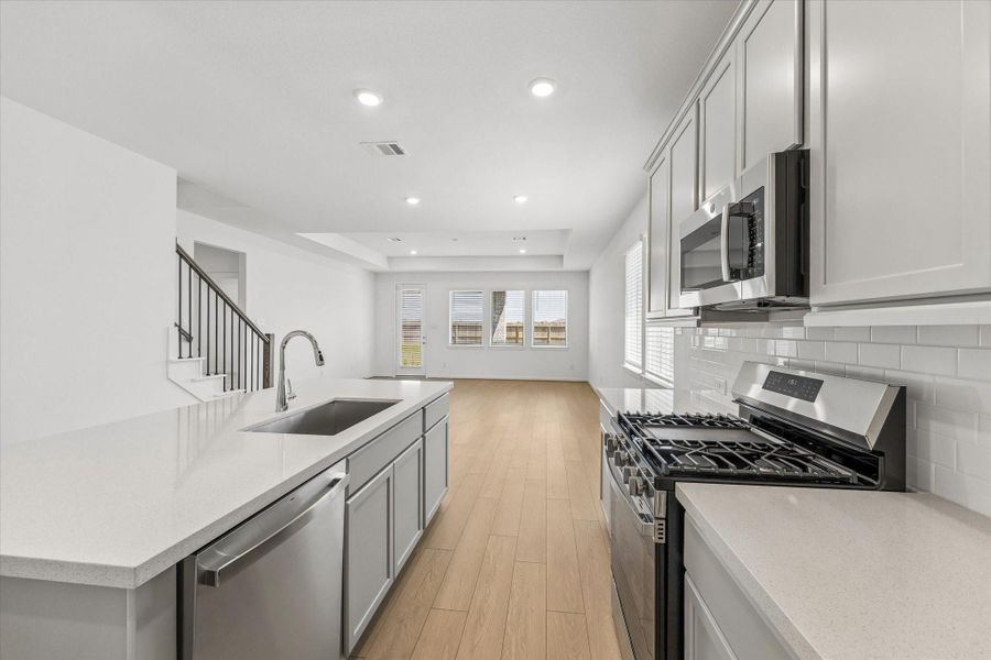 Furnished interior view inside a new home in Bridge Creek 45s and 50s, Cypress (Image 16).