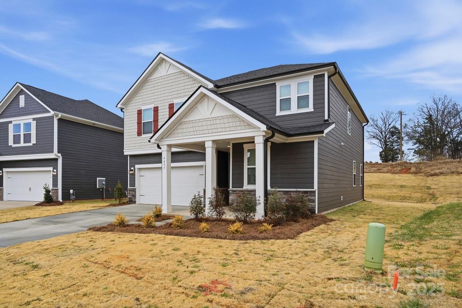 Front exterior of a new home in Wilson Creek, Indian Land, SC, highlighting curb appeal (Image 23).