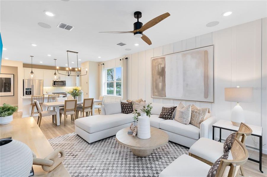 Furnished interior view inside a new home in Del Webb Twin Lakes, St. Cloud (Image 9).