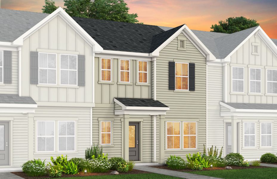 Representative exterior photo of a completed home built from the Graylyn by Pulte Homes in Parkside Towns, Charlotte, NC (Image 28).