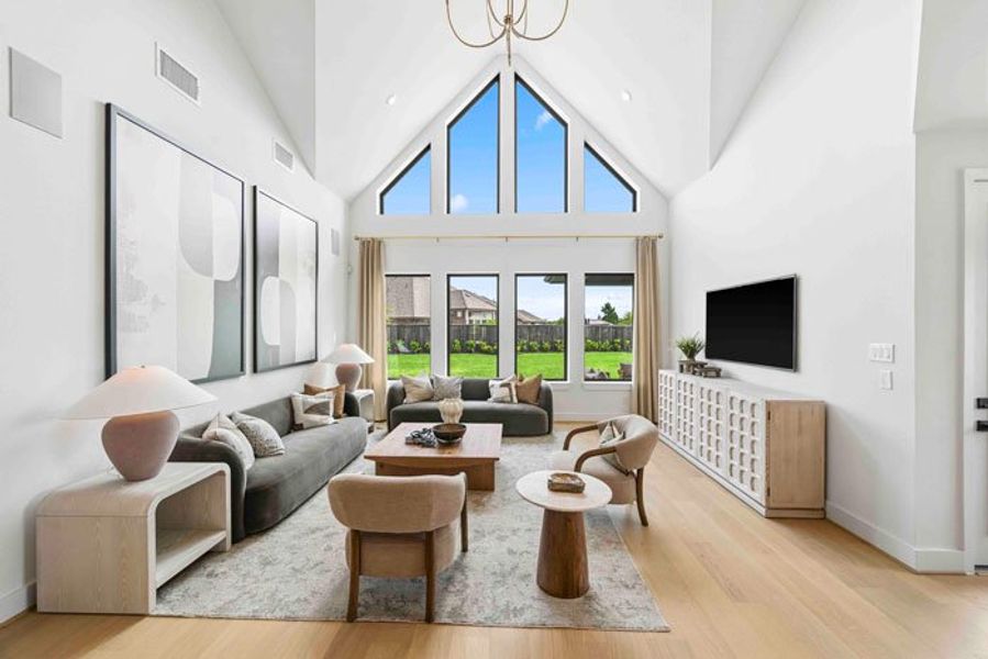 Furnished interior view inside a new home in Bridgeland 45', 50', 70', Cypress (Image 12).