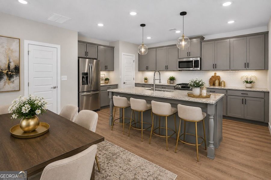 Furnished interior view inside a new home in The Fairways at Mirror Lake, Villa Rica (Image 12).