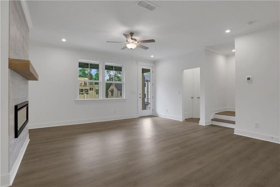 Spacious, unfurnished interior of a new home in The Groves at Myrtle, Roswell (Image 21).