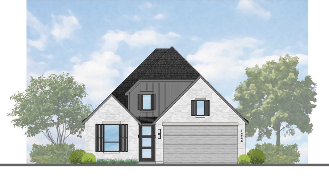 Representative rendering of the exterior for the Escalade Plan by Highland Homes (Image 3).