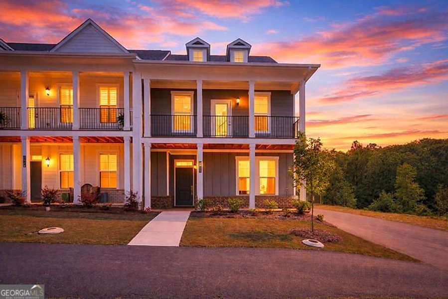 Front exterior of a new home in The Park at Gainesville Township, Gainesville, GA, highlighting curb appeal (Image 14).