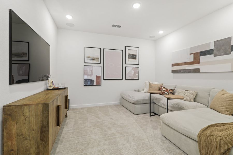 Furnished interior view inside a new home in Fulbrook on Fulshear Creek 60', Fulshear (Image 12).
