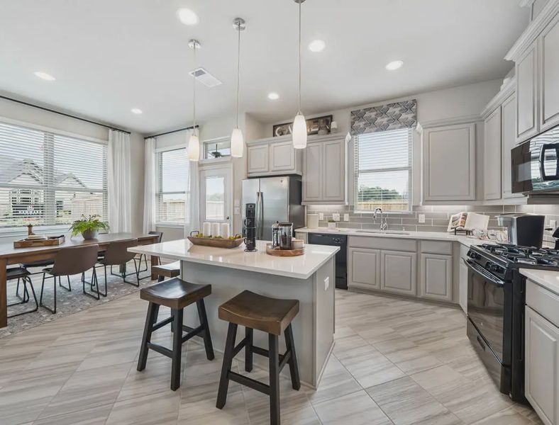 Representative furnished interior of a home built from the Dillon by Chesmar Homes in Meridiana Courtyard Collection, Manvel (Image 13).