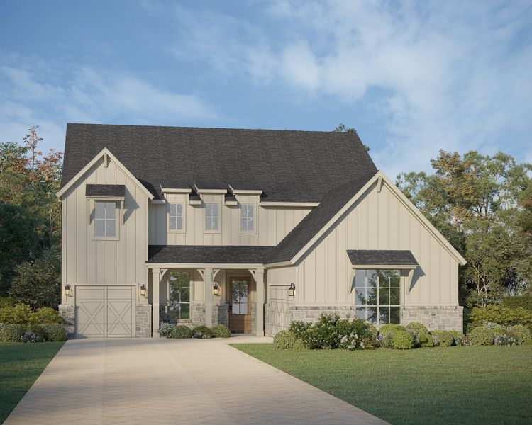 Plan 1647 Elevation F w/ Stone