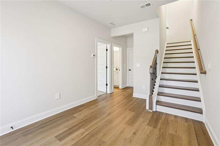 Spacious, unfurnished interior of a new home in Hemingway - Highland Series, Cumming (Image 44). Spacious, unfurnished interior of a new home in Hemingway - Highland Series, Cumming (Image 44).