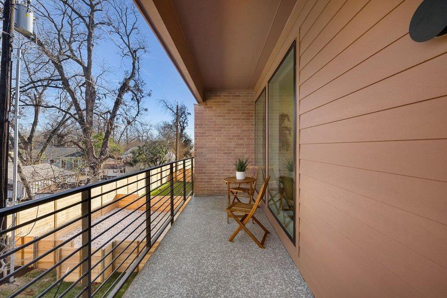 Exterior details and patio area of a home in , Austin (Image 3).
