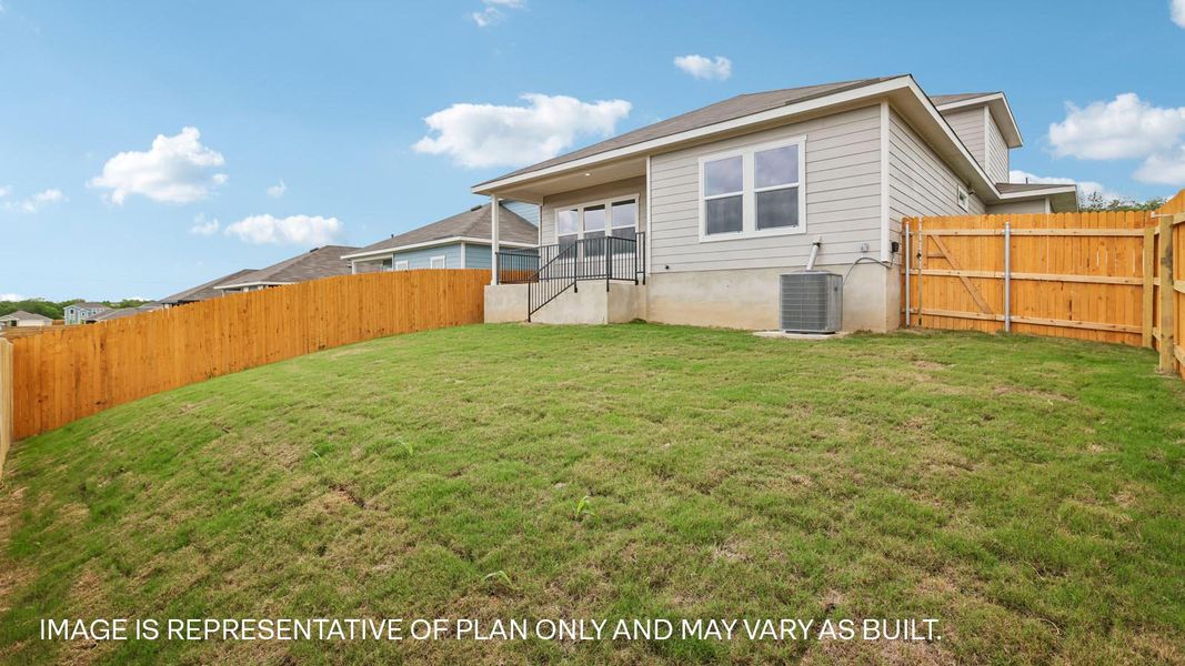 Exterior details and patio area of a home in Talavera, Kyle (Image 24).
