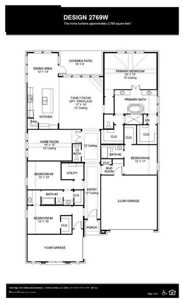 2D floor plan layout of this home in Terraces 62', Rockwall, TX (Image 3). 2D floor plan layout of this home in Terraces 62', Rockwall, TX (Image 3).