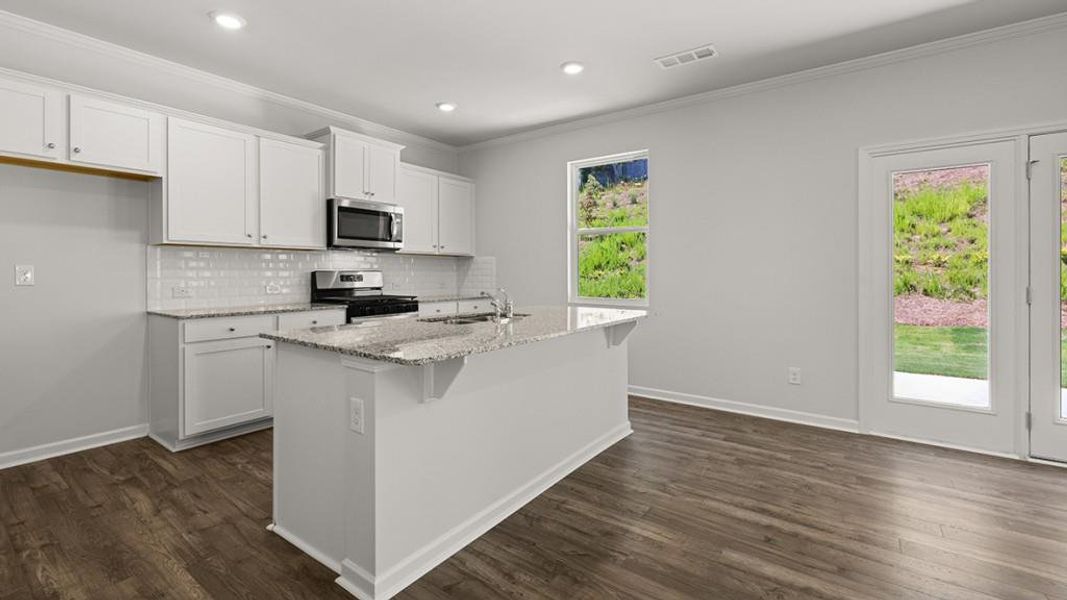 Furnished interior view inside a new home in Thompson Ridge, Dallas (Image 4). Furnished interior view inside a new home in Thompson Ridge, Dallas (Image 4).