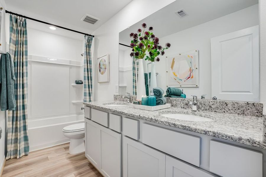 Furnished interior view inside a new home in Bridge Creek 45s and 50s, Cypress (Image 21).