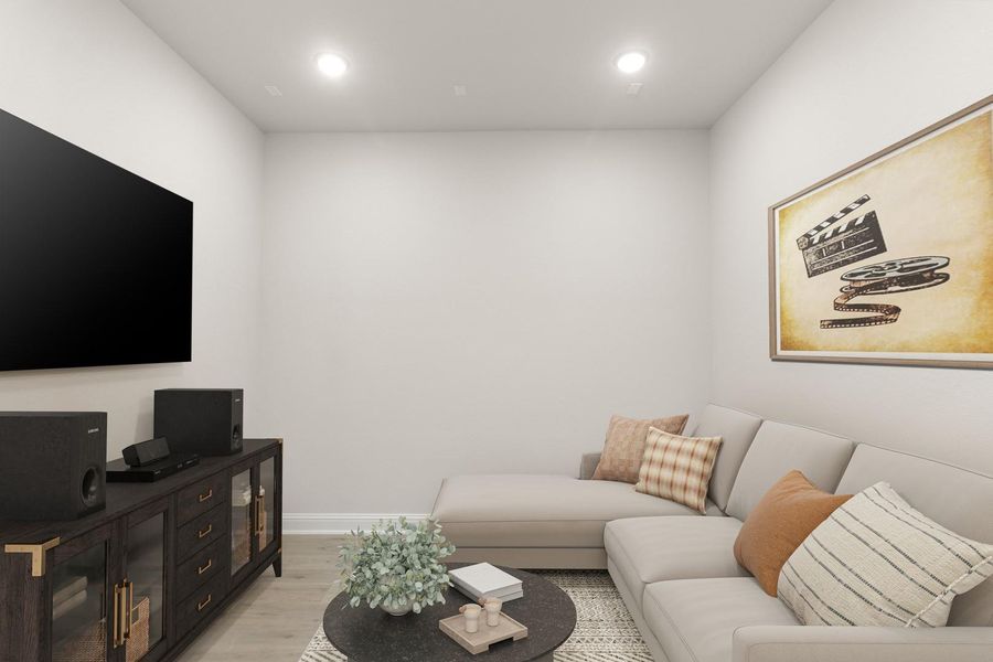Virtually Staged Media Room