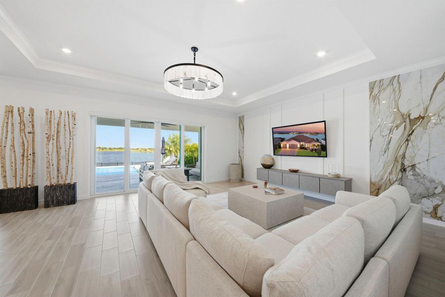 Furnished interior view inside a new home in Arden: The Waterford Collection, Loxahatchee (Image 16).