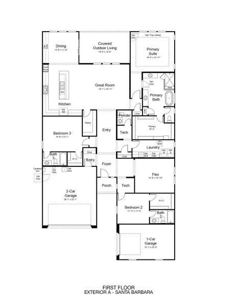 2D floor plan layout of this home in Ladera Trails, Queen Creek, AZ (Image 2). 2D floor plan layout of this home in Ladera Trails, Queen Creek, AZ (Image 2).
