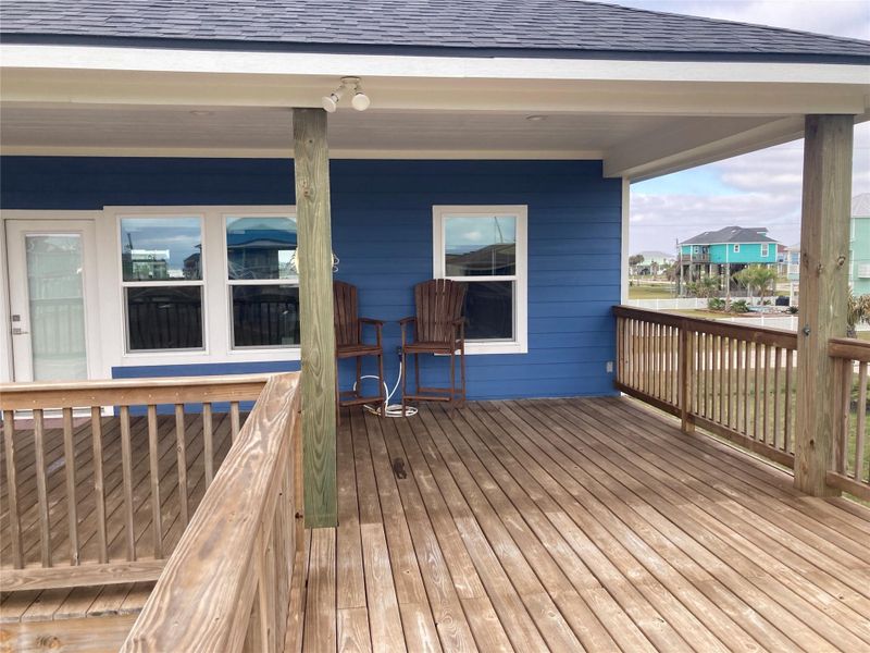 Including an uncovered area for sunbathing