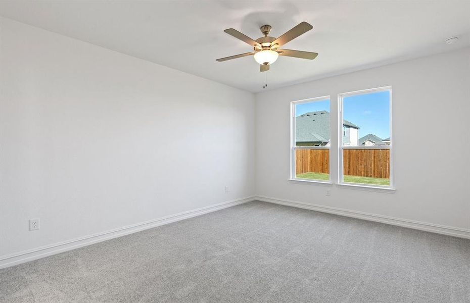 Spacious owner's suite highlighted by large windows Spacious owner's suite highlighted by large windows