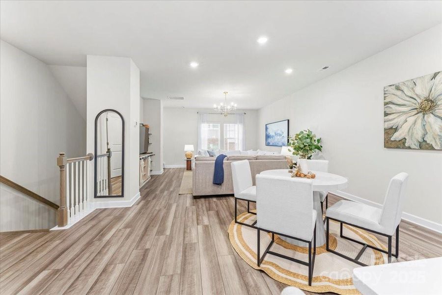 Dining area and living room Dining area and living room