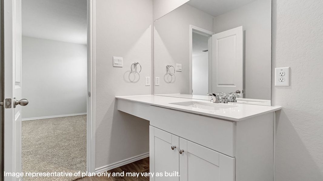 Representative furnished interior of a home built from the The Commerce by D.R. Horton in Riverstone at Westpointe, San Antonio (Image 13).