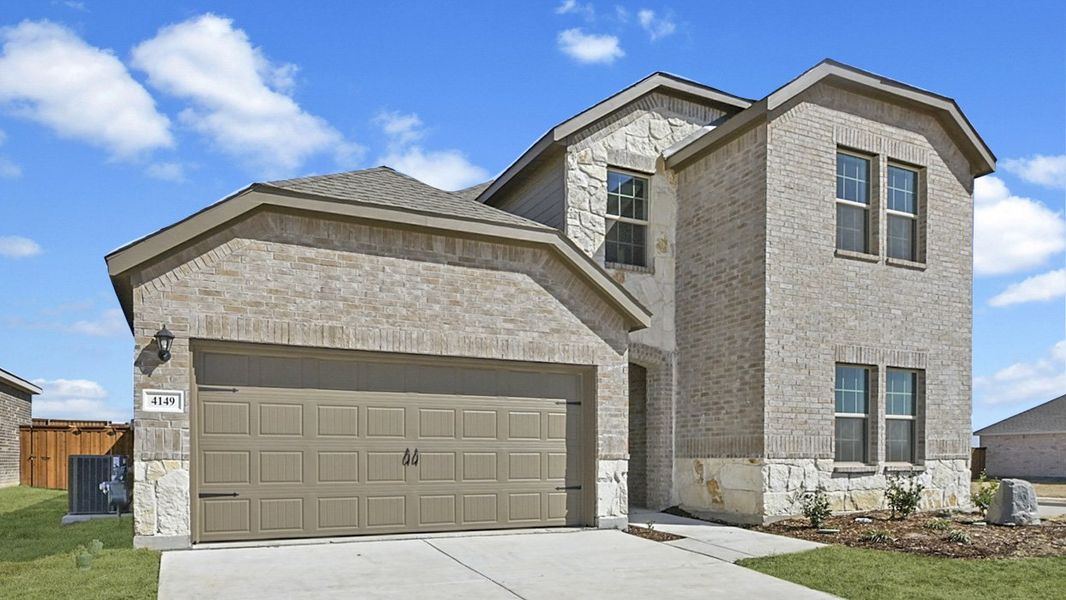 Representative exterior photo of a completed home built from the Copaiba by D.R. Horton in Silverado, Aubrey, TX (Image 2). Representative exterior photo of a completed home built from the Copaiba by D.R. Horton in Silverado, Aubrey, TX (Image 2).