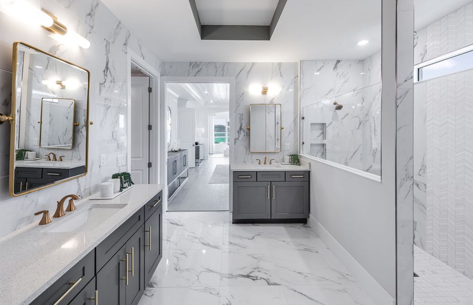 Main House Owner's Bathroom with Separate Vanities