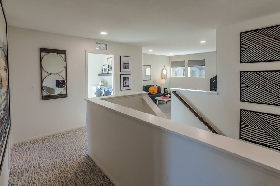 Representative furnished interior of a home built from the Twain by Hartford Homes in Trailside, Timnath (Image 57).