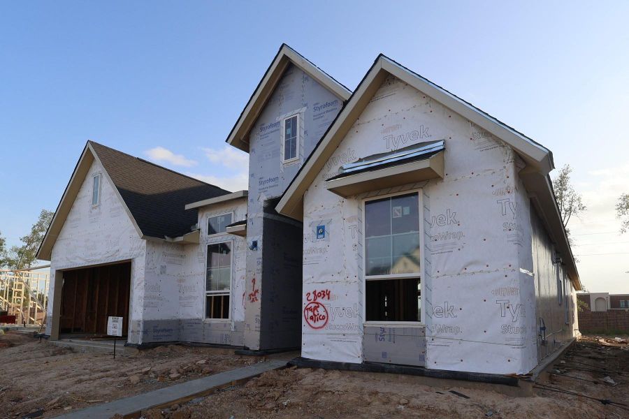 In-progress construction of a new home in Woodson’s Reserve, Spring, TX (Image 7).