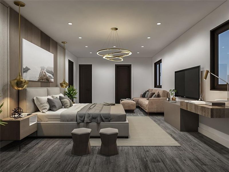 Furnished interior view inside a new home in , Atlanta (Image 10).