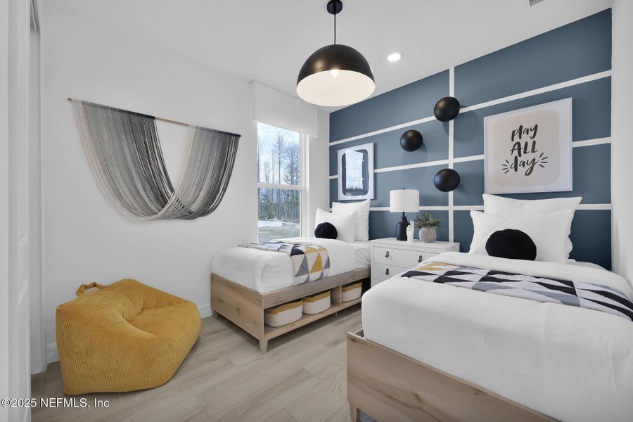 Furnished interior view inside a new home in Hawthorn Park at Wildlight, Yulee (Image 17).