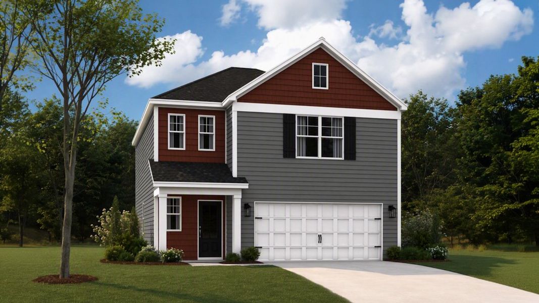 Representative exterior photo of a completed home built from the Darwin by D.R. Horton in Keebler Meadows, Johnson City, TN (Image 22).