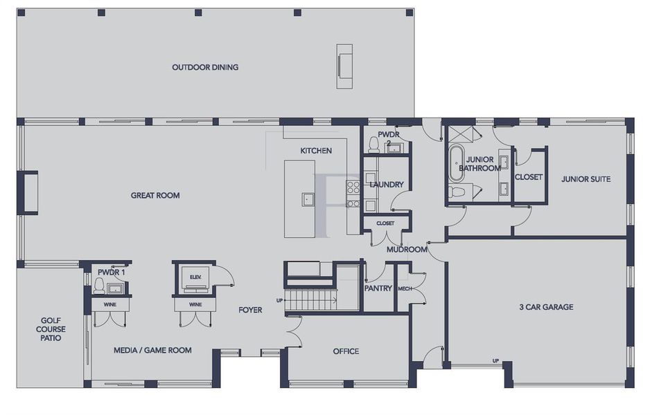 Model 7 First Floor - Floor Plan