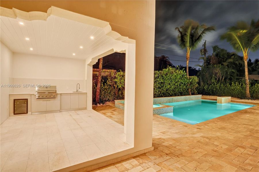 Exterior details and patio area of a home in , Coral Gables (Image 21).