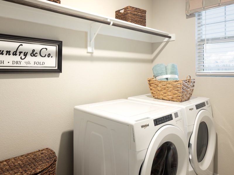Spacious laundry room in the Lassen Spacious laundry room in the Lassen