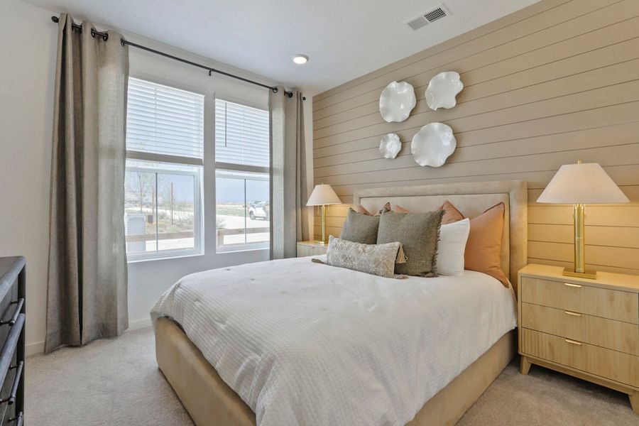 Representative furnished interior of a home built from the Novella Four by Brookfield Residential in Barefoot, Firestone (Image 13).