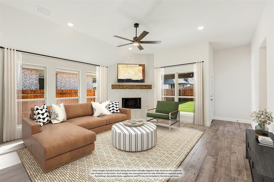 Furnished interior view inside a new home in Hulen Trails Classic 50, Fort Worth (Image 8). Furnished interior view inside a new home in Hulen Trails Classic 50, Fort Worth (Image 8).