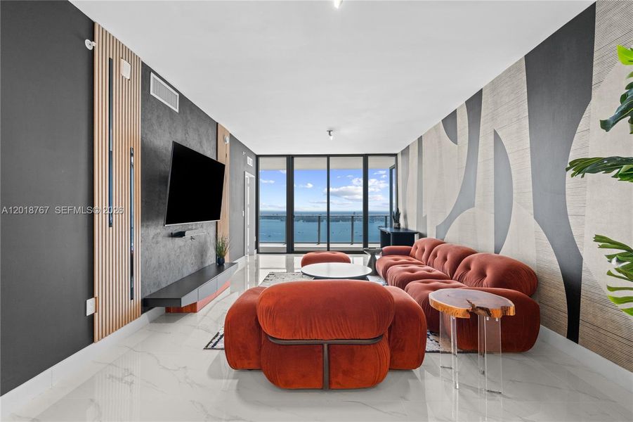 Furnished interior view inside a new home in , Miami (Image 7).