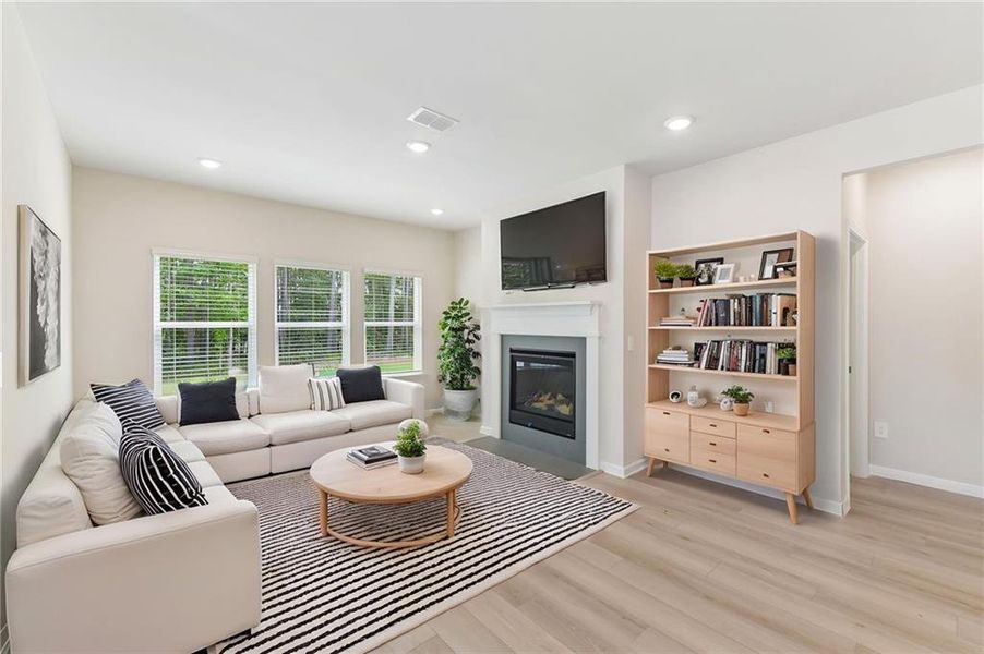 Furnished interior view inside a new home in Parkside at Grayson, Grayson (Image 19).
