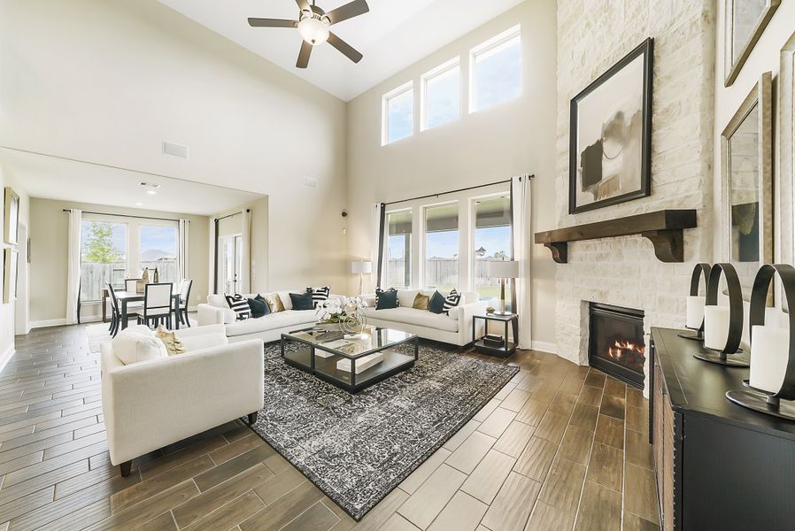 Representative furnished interior of a home built from the Lockhart by Beazer Homes in Valencia, Manvel (Image 15).