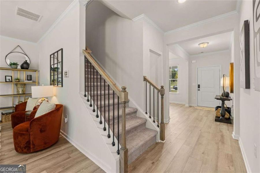 Furnished interior view inside a new home in Whisper Creek, Atlanta (Image 6).